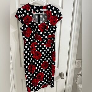 Grace Karin Black and White Sheath Dress Sweetheart Neckline